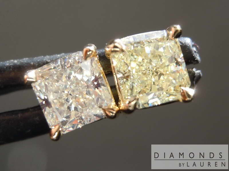 yellow diamond earrings