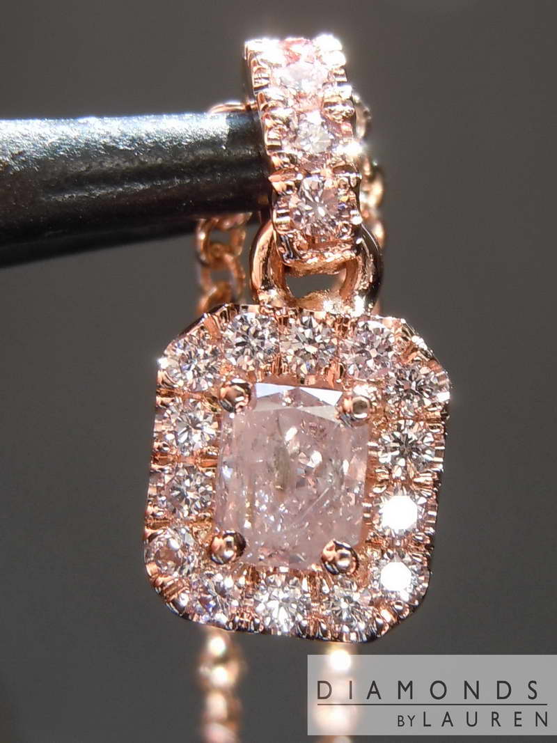 natural pink diamond pendant