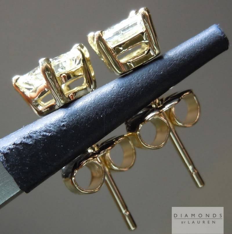yellow diamond earrings