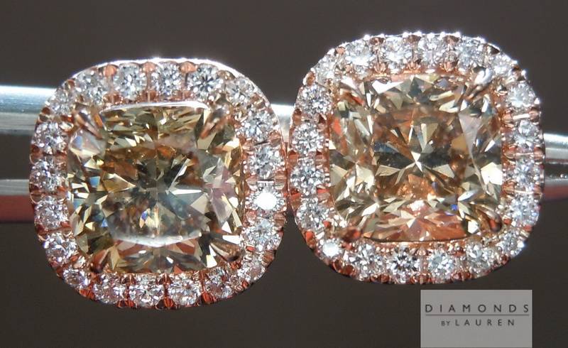 brown diamond earrings