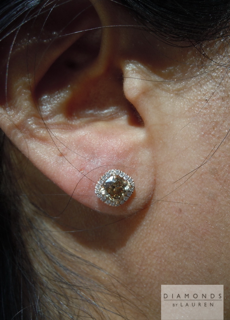 chocolate diamond earrings