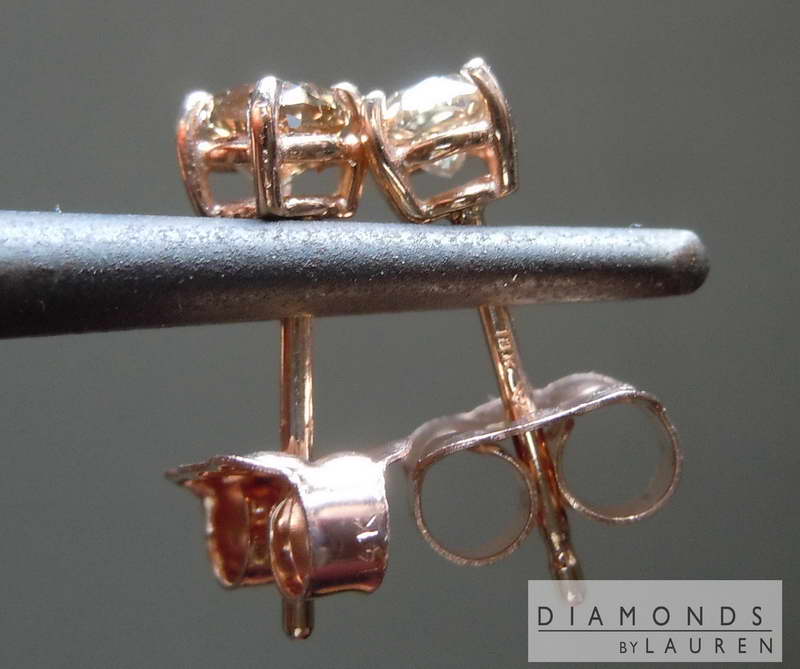 brown diamond earring