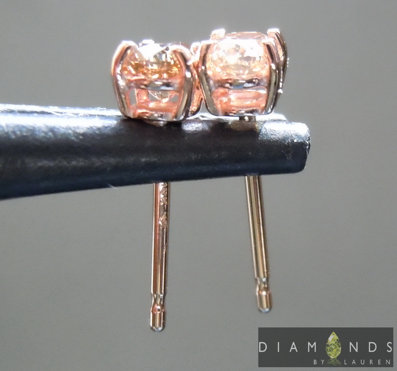 brown diamond earring