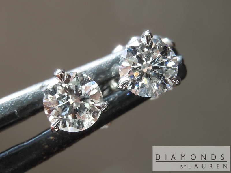 colorless diamond earrings