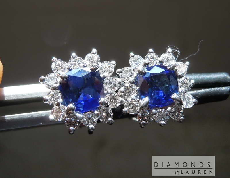 sapphire diamond earrings