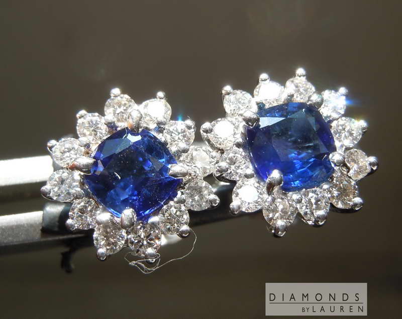 natural blue sapphire earrings