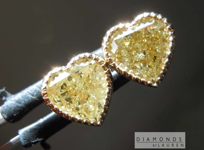 yellow diamond earrings