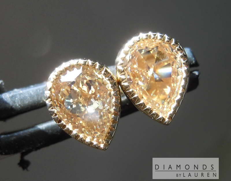 yellow diamond earrings
