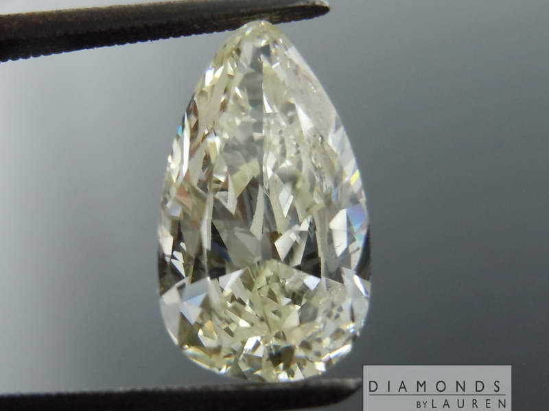 very light yellow diamond ring