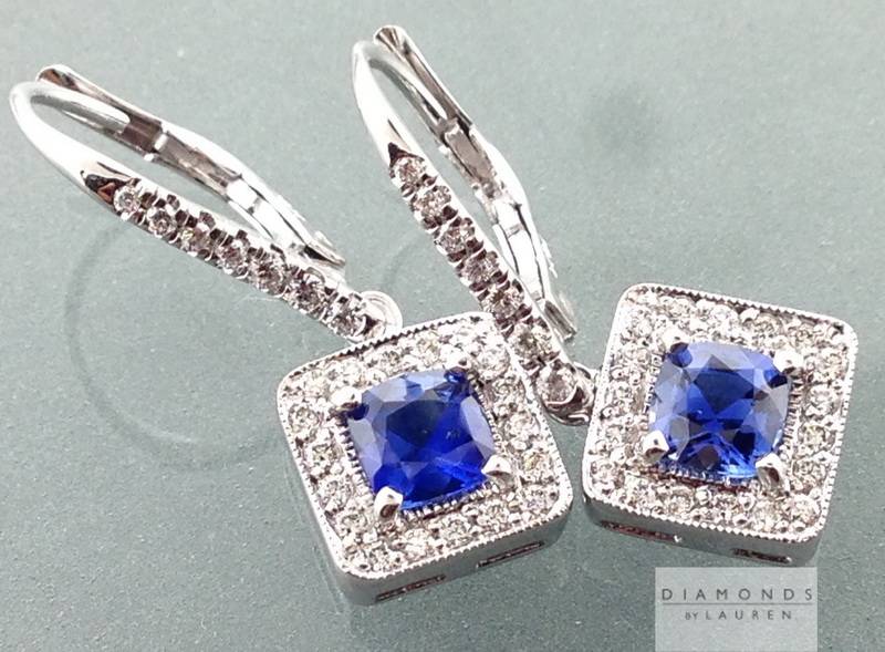 blue sapphire earrings