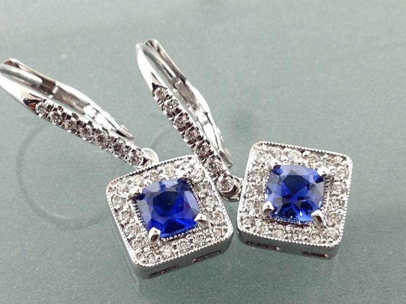 sapphire and diamond earrings