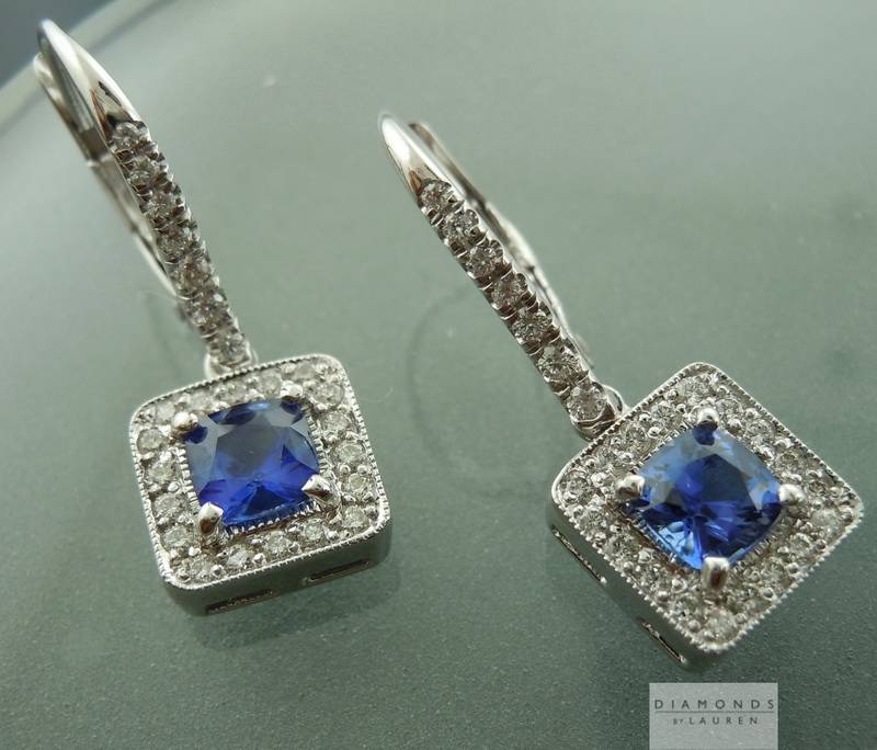 sapphire and diamond earrings