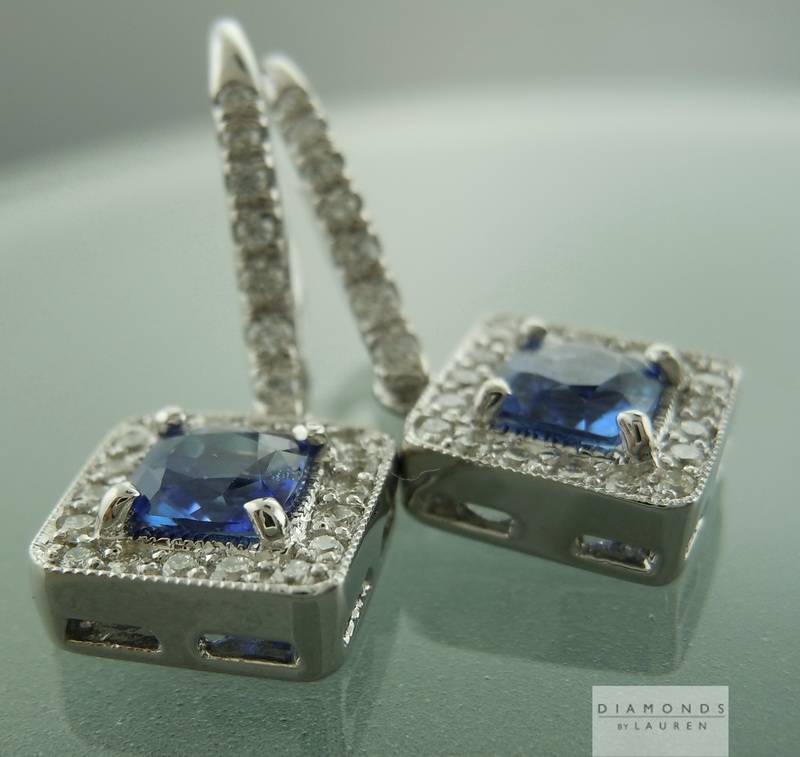 sapphire and diamond earrings