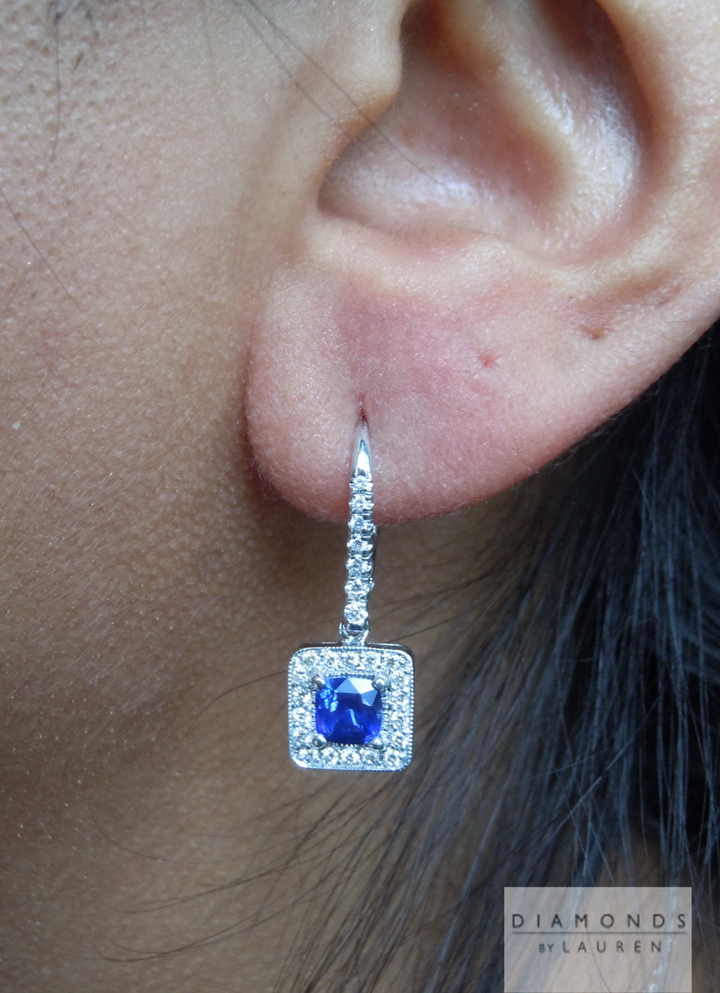sapphire and diamond earrings