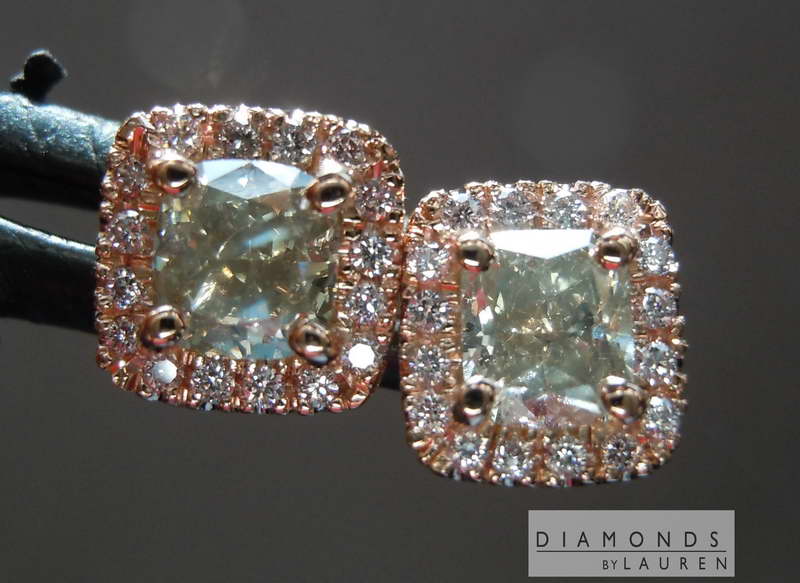 gray diamond earrnings