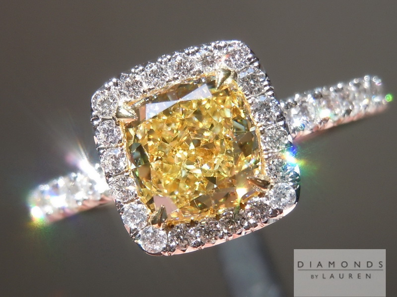 intense yellow diamond ring