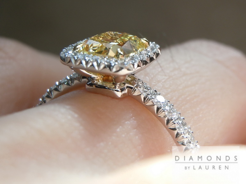 intense yellow diamond ring