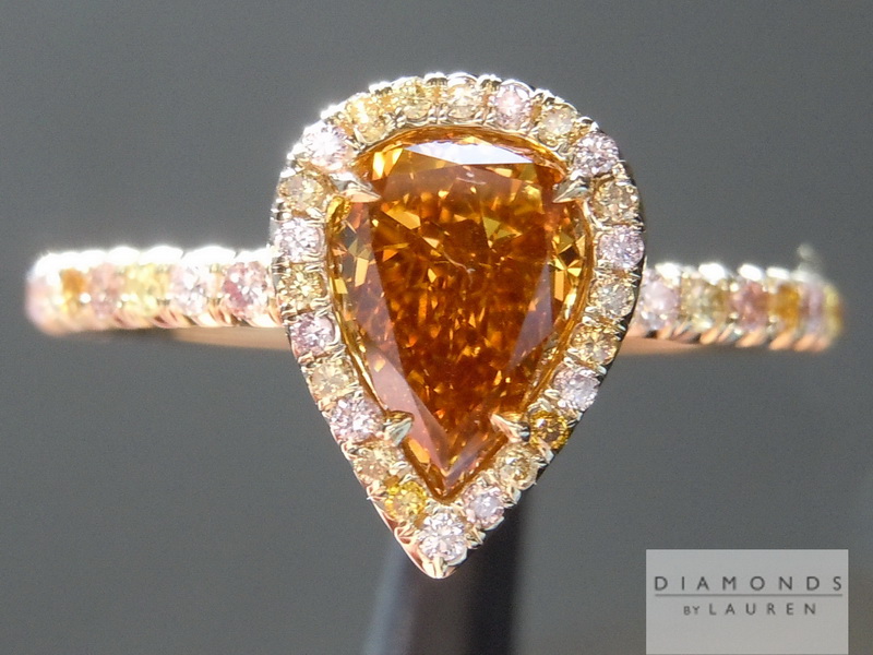 orange diamond ring