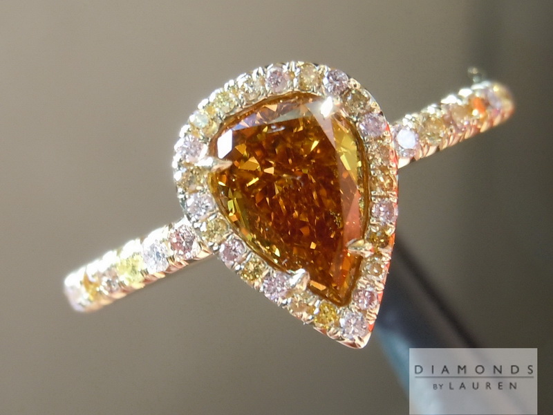 orange diamond ring
