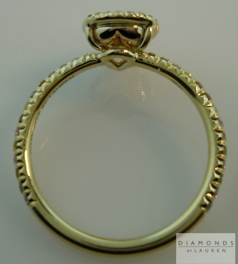 natural orange diamond ring