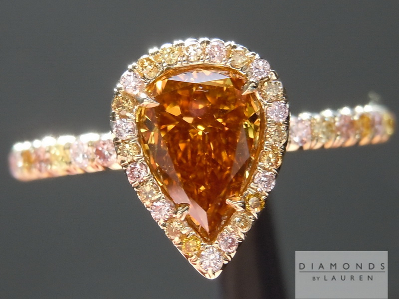 orange diamond ring