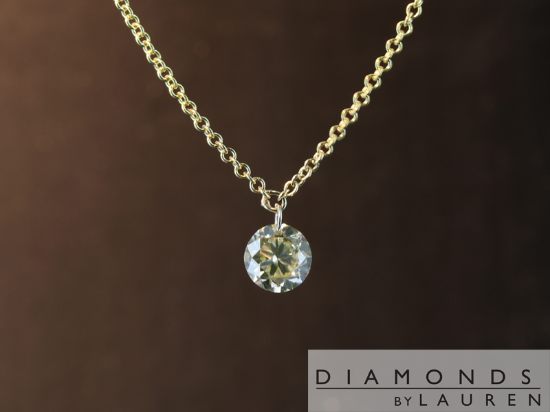 yellow diamond pendant