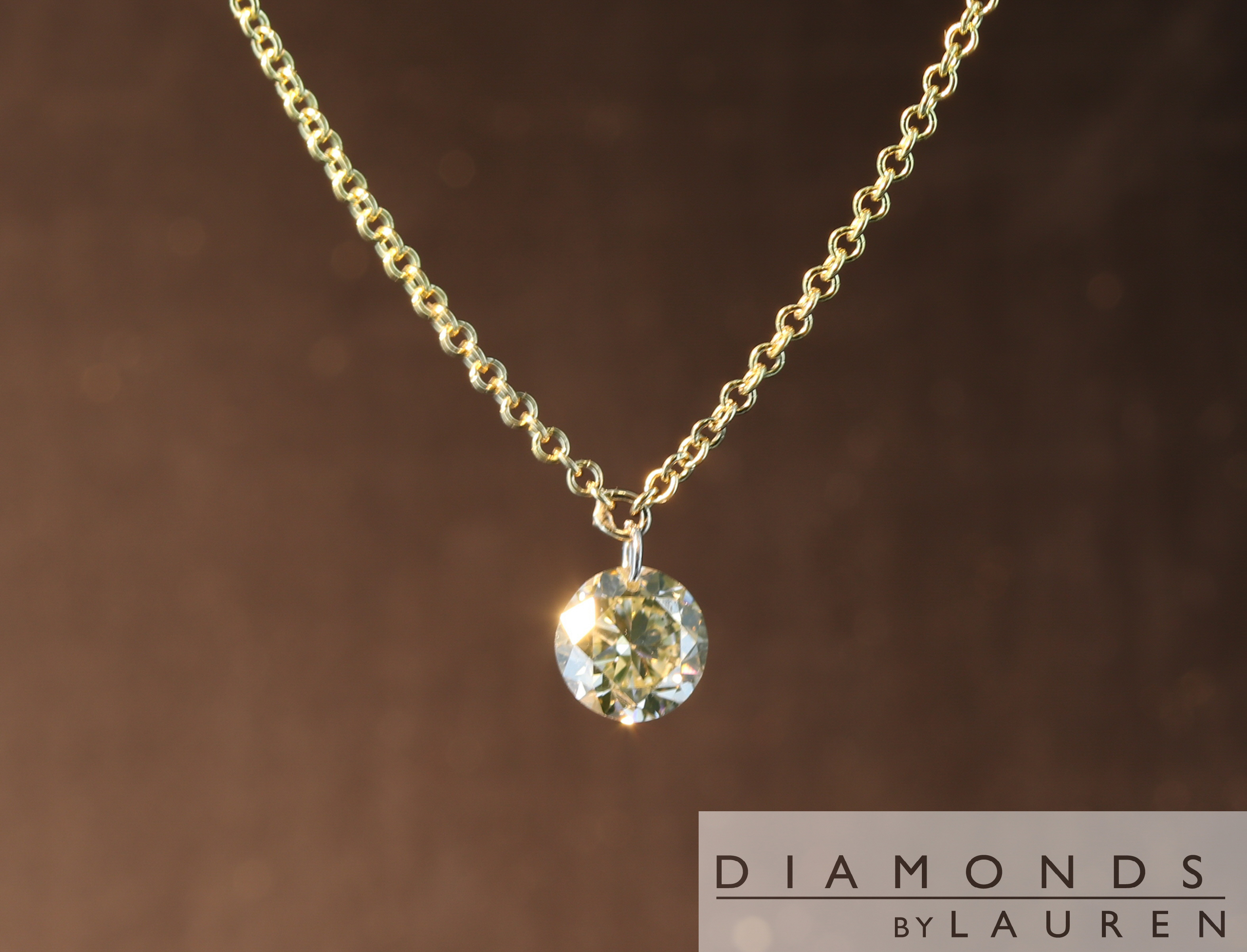 canary diamond pendant