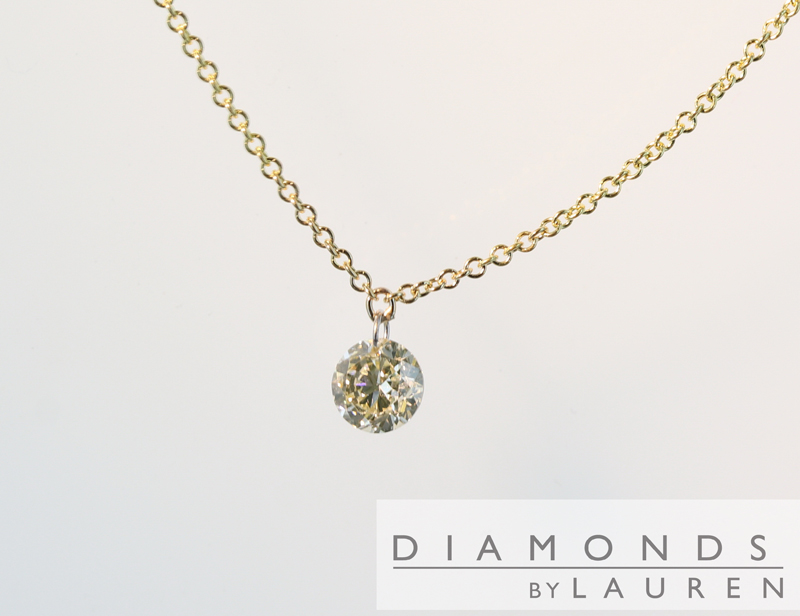 yellow diamond pendant