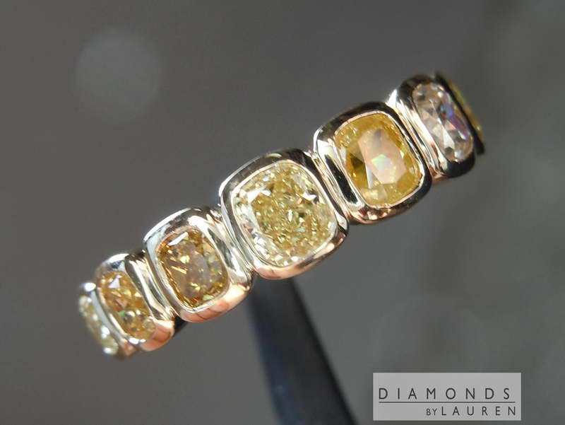 mix fancy colored diamond ring