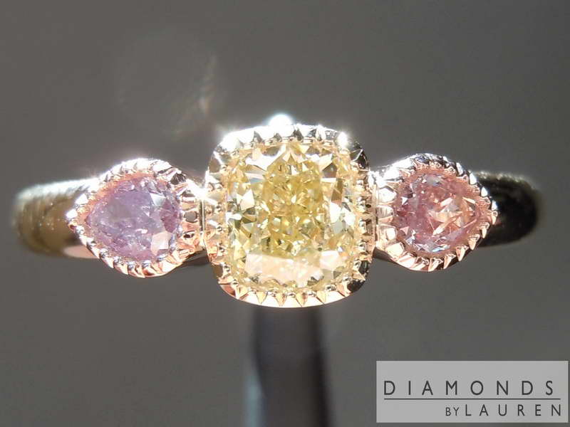 natural pink diamond ring