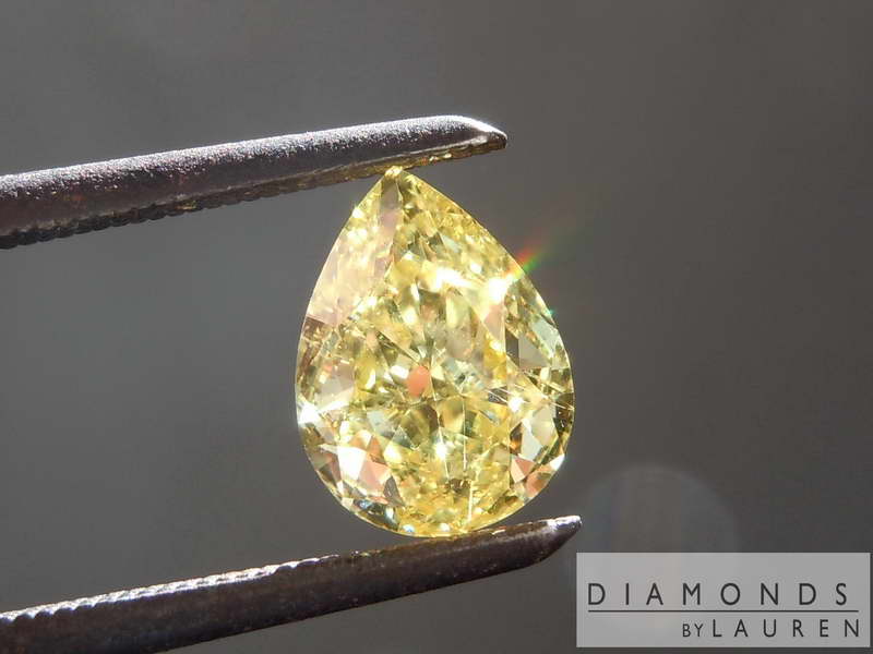 1.20ct Fancy Yellow SI1 Pear Shape Diamond R8403