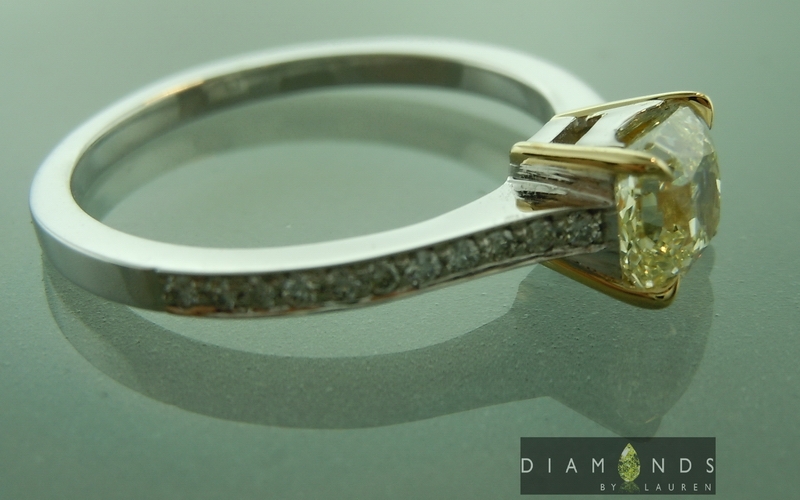 near yellow diamond ring