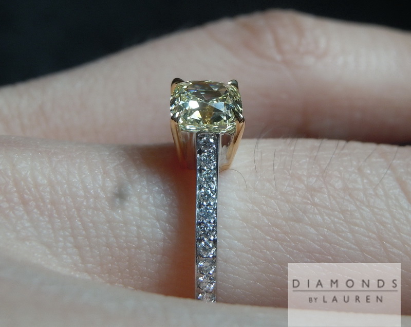 near yellow diamond ring