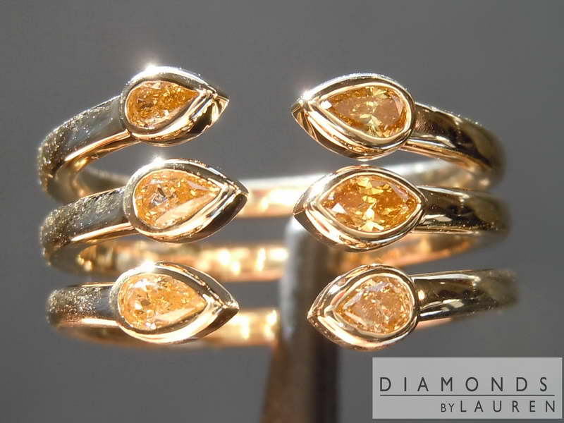 orange diamond ring