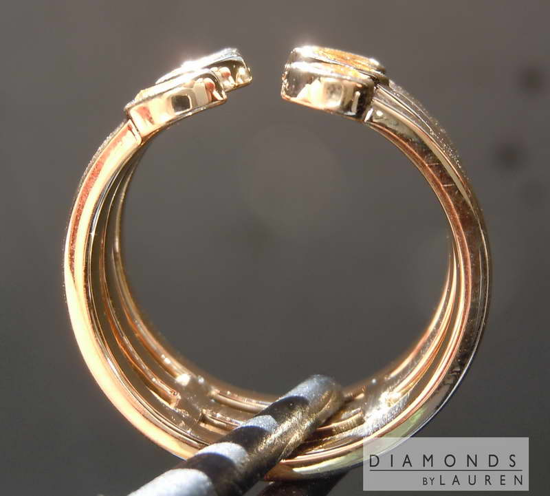 natural orange diamond ring