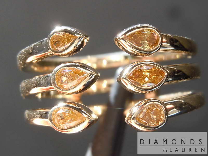 orange diamond ring