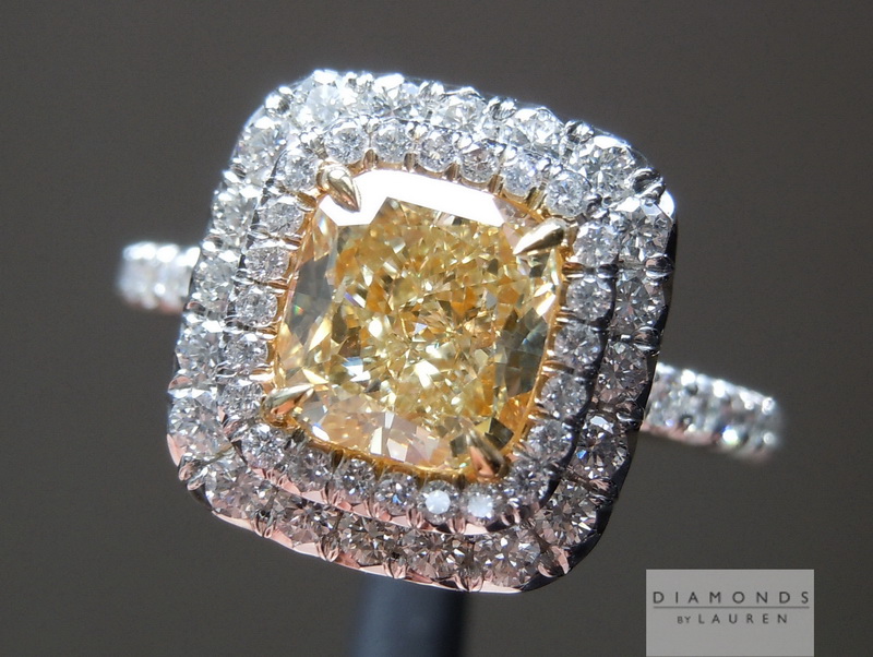 natural yellow diamond ring