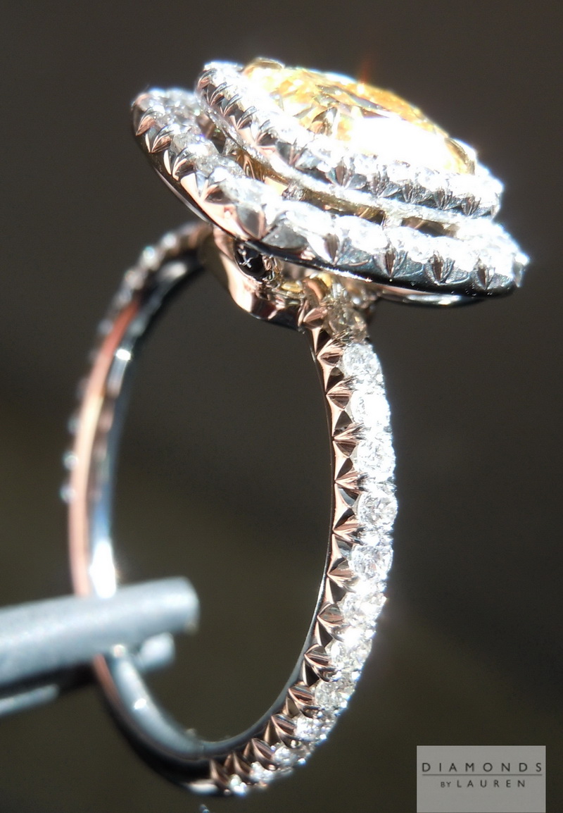 natural yellow diamond ring