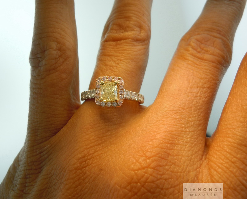 nataural yellow diamond ring