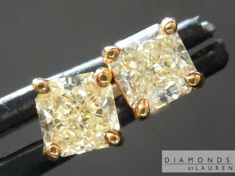 yellow diamond earrings