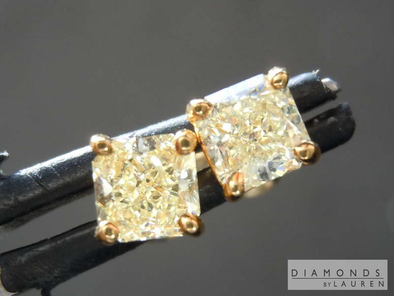 yellow diamond earrings