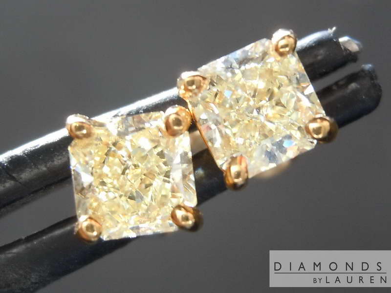 yellow diamond earrings