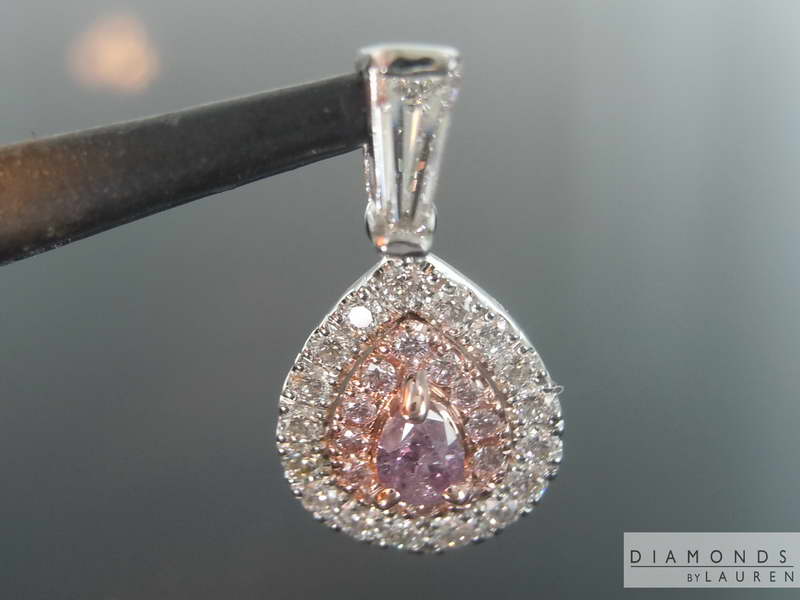 purple diamond pendant