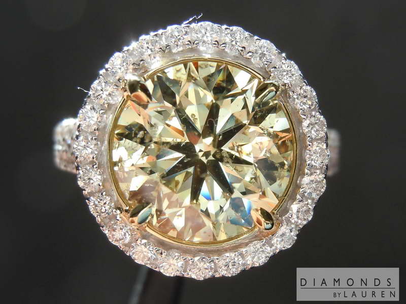 4.01ct Y-Z I1 Round Brilliant Diamond Ring R8471