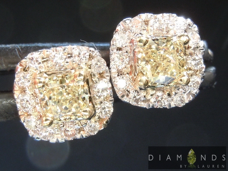 canary diamond earrings