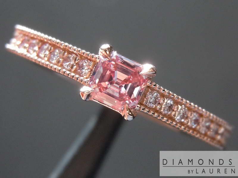 natural pink diamond ring