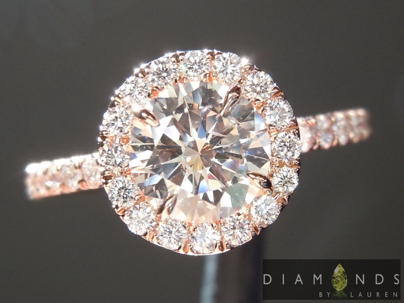 light pink diamond ring