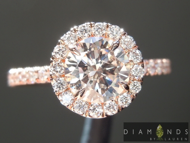 natural pink diamond ring