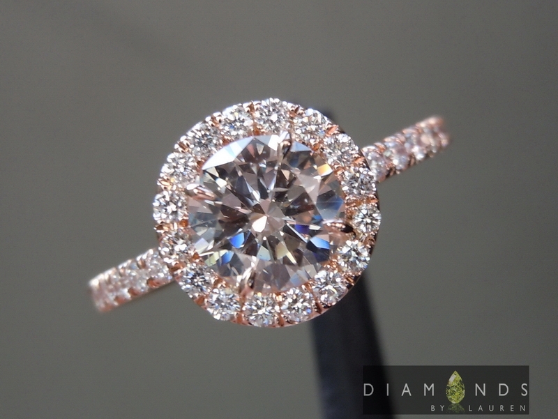 light pink diamond ring