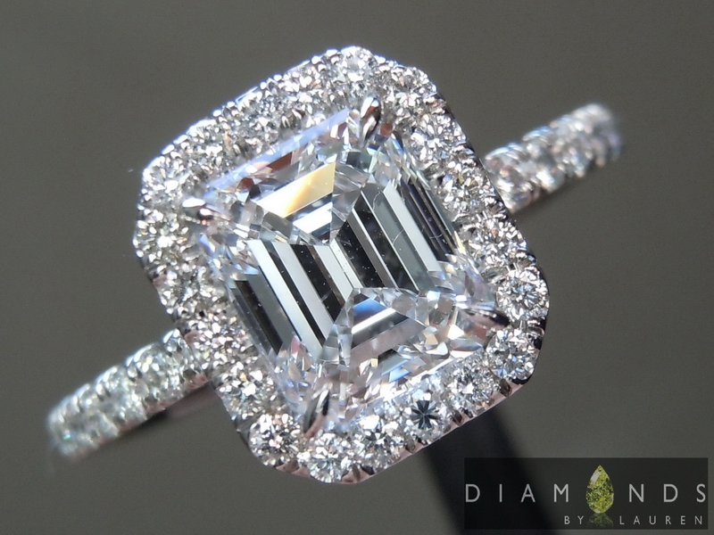 1.14ct E VVS2 Emerald Diamond Ring